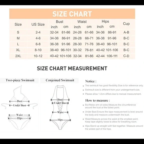 Womens Solid Color Strap Padded Front Knot Bikini Set sz 6 - Picture 8 of 8